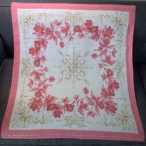 ITALIAN FLORENTINE TABLECLOTH / NAPKIN SET linen